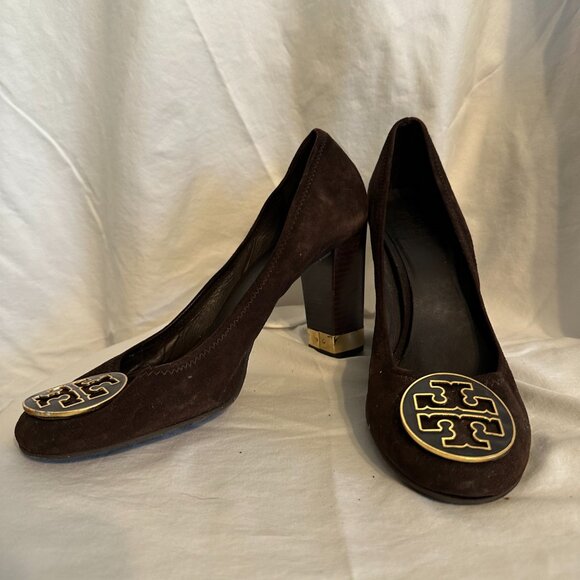 Tory Burch women’s Maddie Pump  - Brown Size 11 - Picture 2 of 6